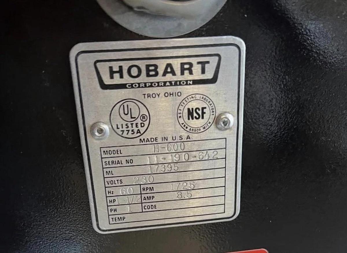 Used HOBART H600 60 Qt Mixer 1.5 HP 230V 1PH Bowl & Hook Included BEAUTIFUL SHAPE!
