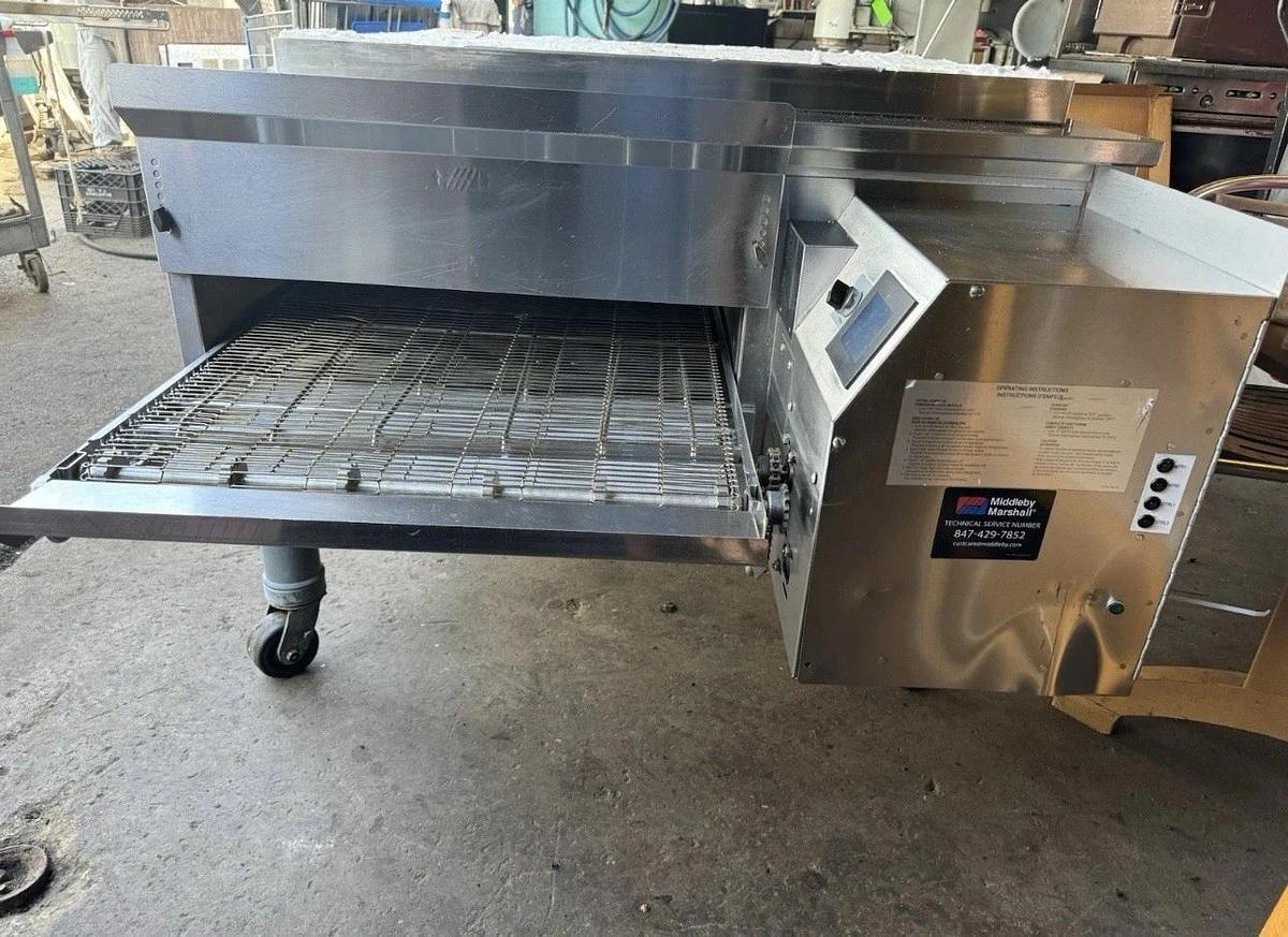 Refurbished 2022 Middleby Marshall PS638G-1 65" Gas Impingement Conveyor Oven - Natural Gas