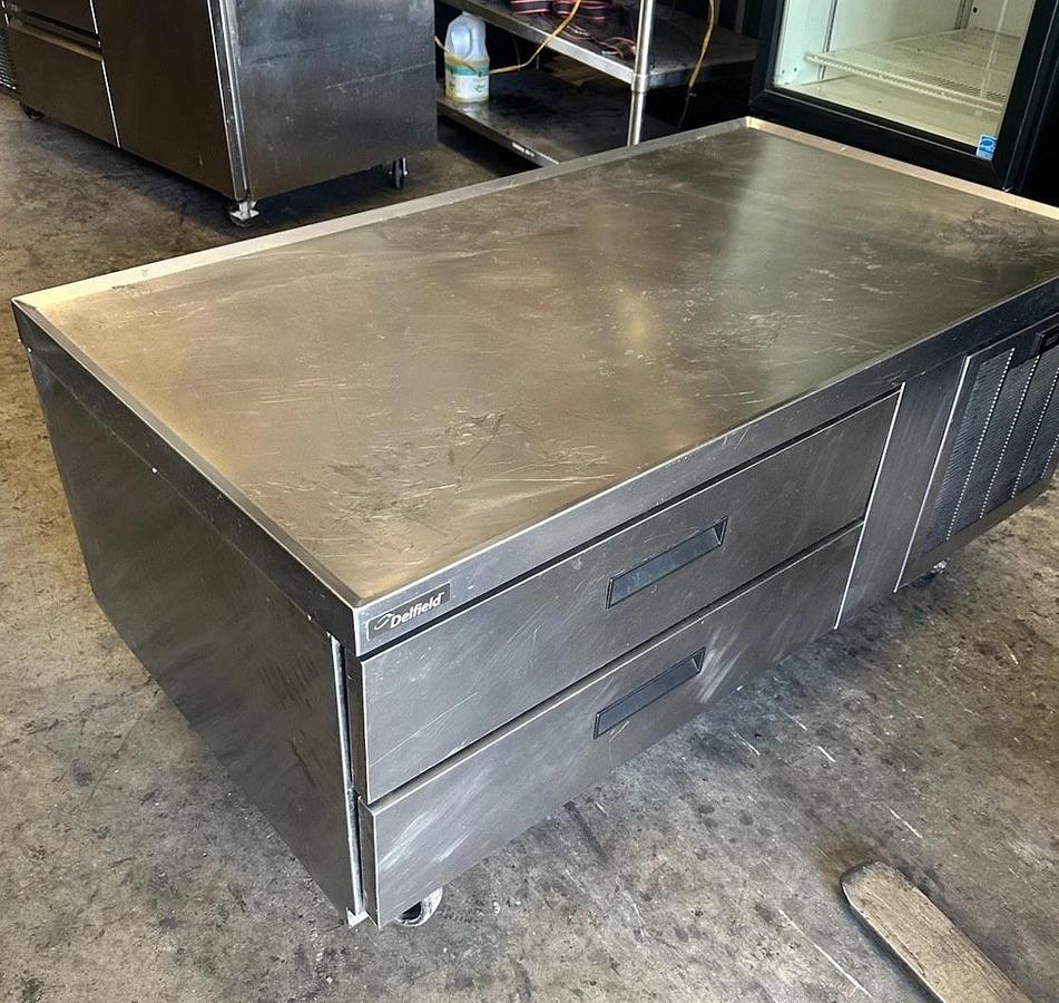 Used Delfield F2956CP 56" Two Drawer Refrigerated Chef Base GREAT WORKING SHAPE!