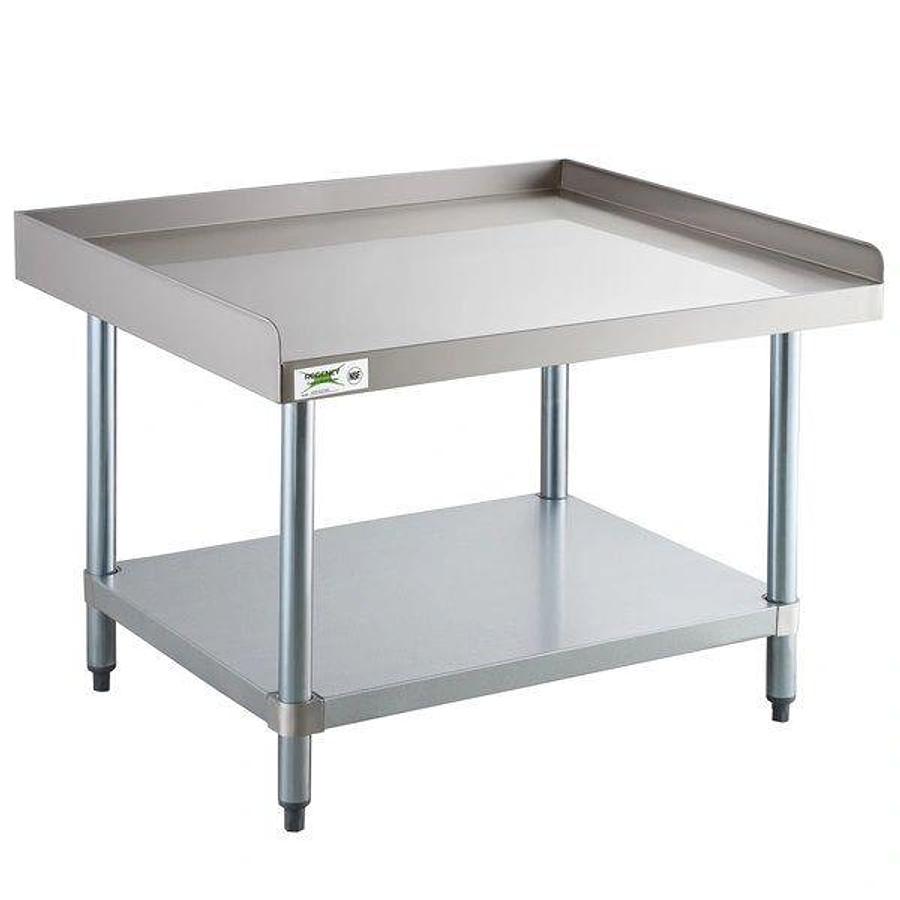 24'x 36' Stainless Steel Equipment Stand with Galvanized Undershelf w/ 2" backsplash