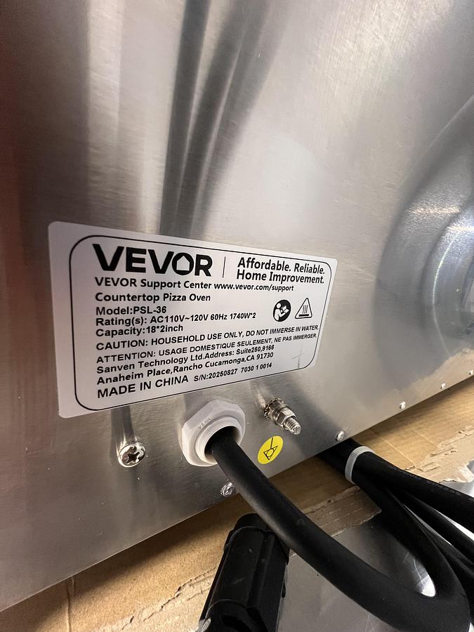 VEVOR Commercial Double Deck Countertop Pizza Oven – Dual Chamber – Independent Temperature Controls – Stainless Steel