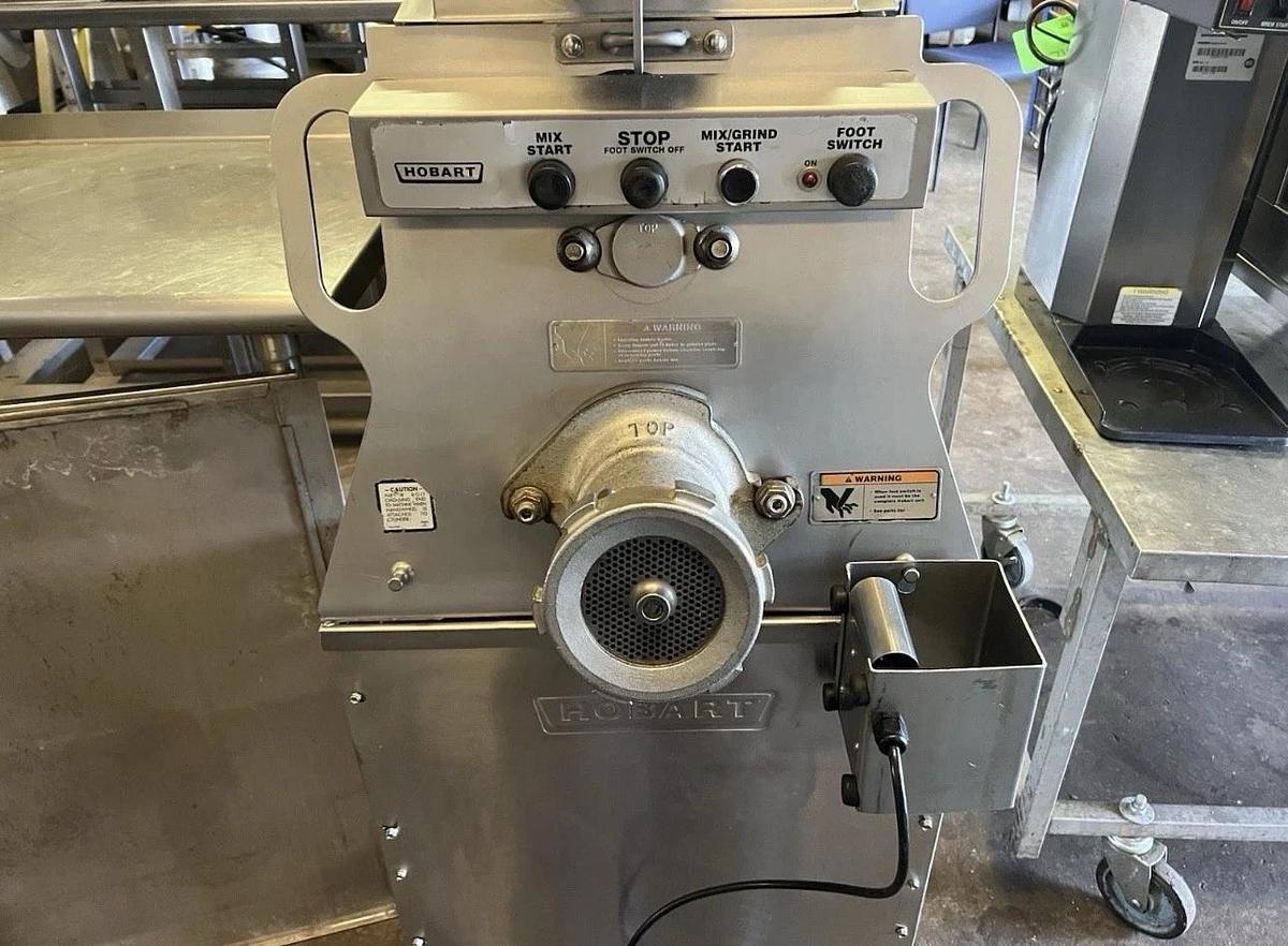 Used Hobart MG1532 Commercial Meat Grinder Mixer #32 150lb Capacity 208V 3phase