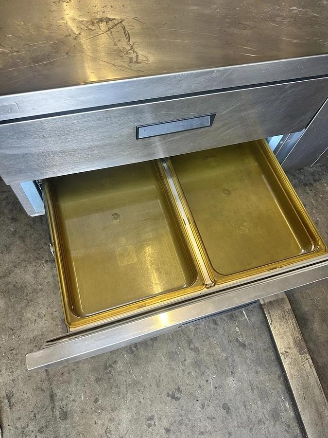 Used Delfield F2956CP 56" Two Drawer Refrigerated Chef Base GREAT WORKING SHAPE!