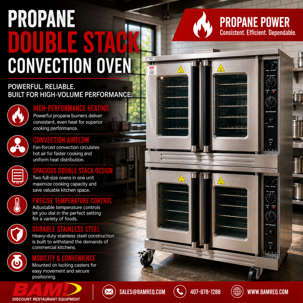 Elite Propane Double Stack Convection Oven