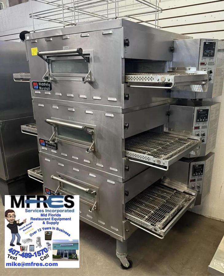 Refurbished 2017 Middleby Marshall PS536GS Triple Deck Conveyor Pizza Oven Nat Gas Nice!