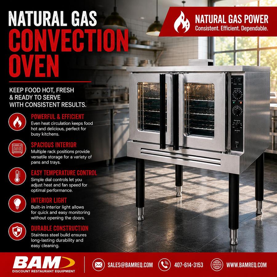ELITE ECO-1 Natural Gas Single Deck Convection Oven