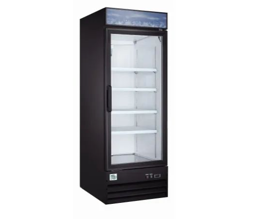 Elite 23.5 Cu. Ft. Single Door Glass Freezer – Black