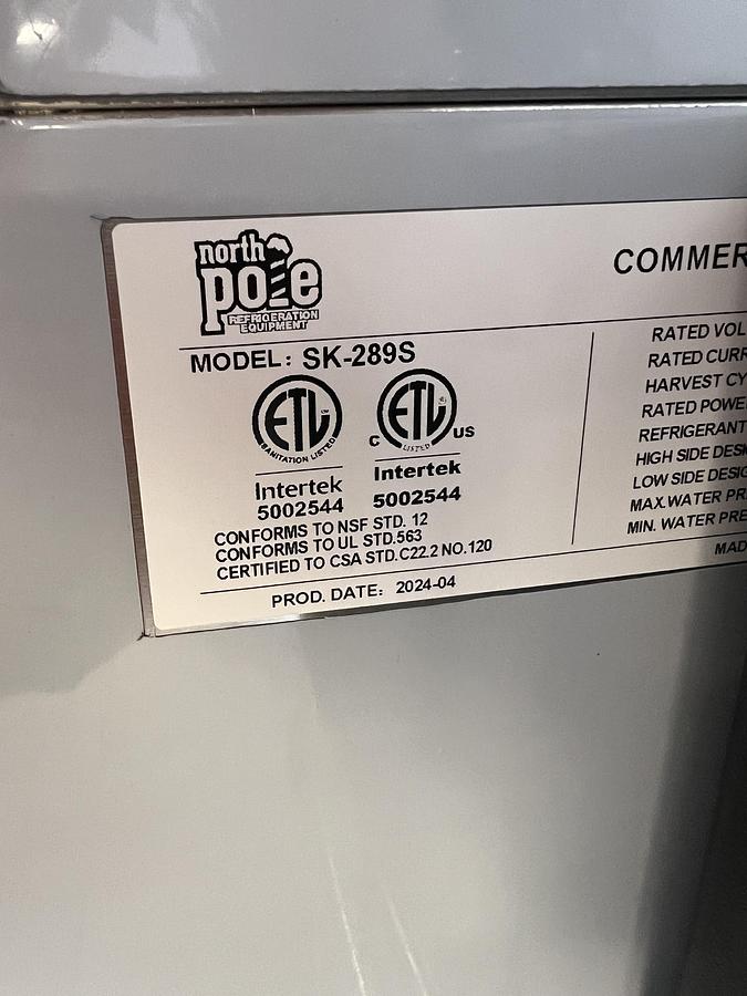 North Pole 210# Undercounter Ice Machine