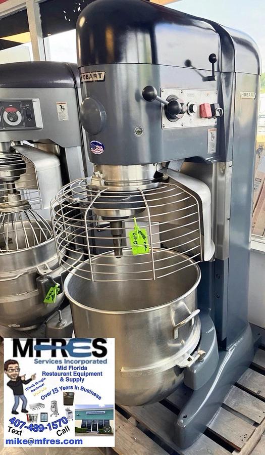 Used HOBART 140 Qt Mixer V 140 5HP 200V 3 Phase Bowl & Hook Included BEAUTIFUL SHAPE!