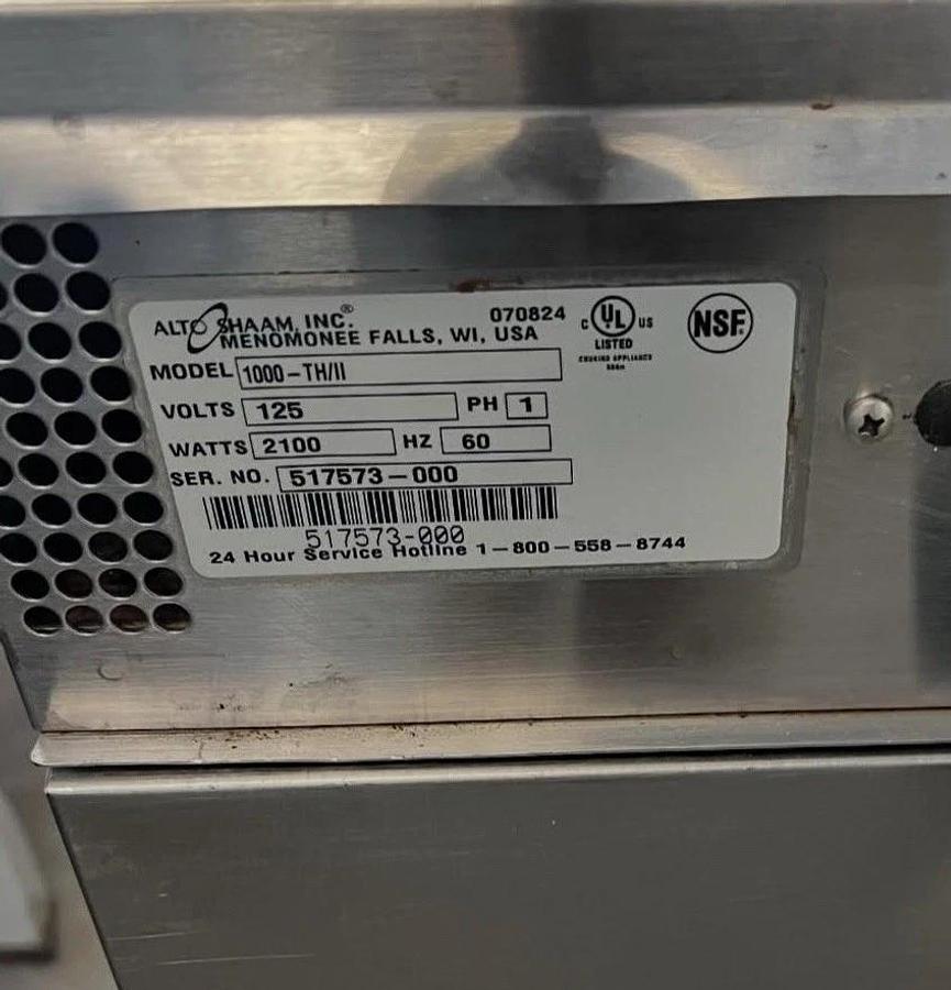 Refurbished 2024 ALTO-SHAAM 1000-TH-II Half Height Cook and Hold Oven 125V GREAT SHAPE!