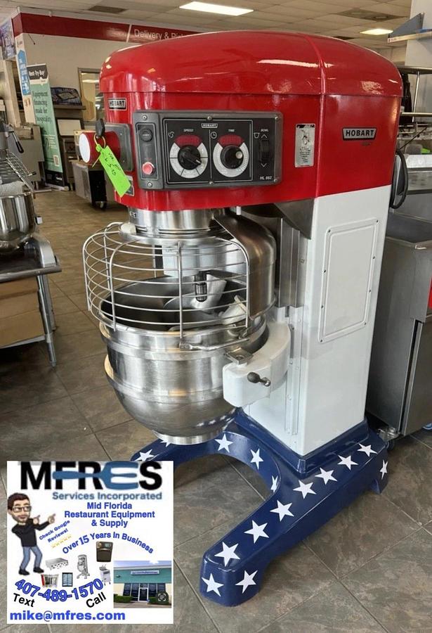 Used HOBART HL662 LEGACY 60QT MIXER INCLUDES BOWL & 3 ATTACHMENTS BEAUTIFUL SHAPE!
