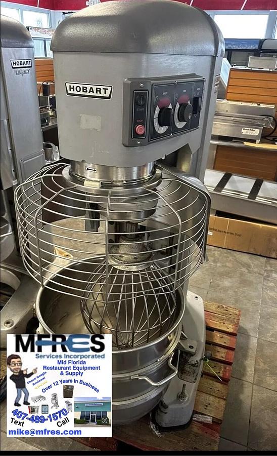 Used Hobart 140qt Legacy Mixer HL1400 Bowl & Whip Included 3 Phase NICE SHAPE!