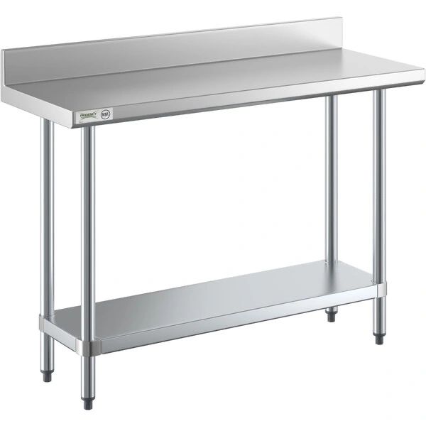 30”x 30” 4" Backsplash Stainless Steel Table