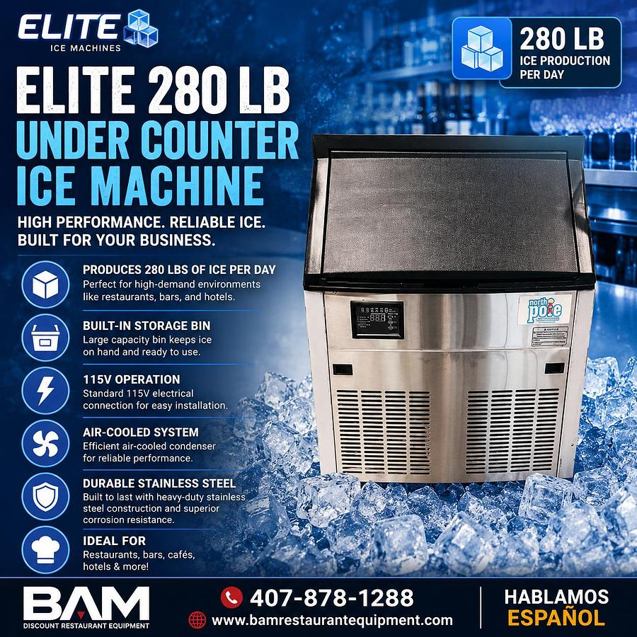 Elite Under Counter Ice Machine 280 Pound