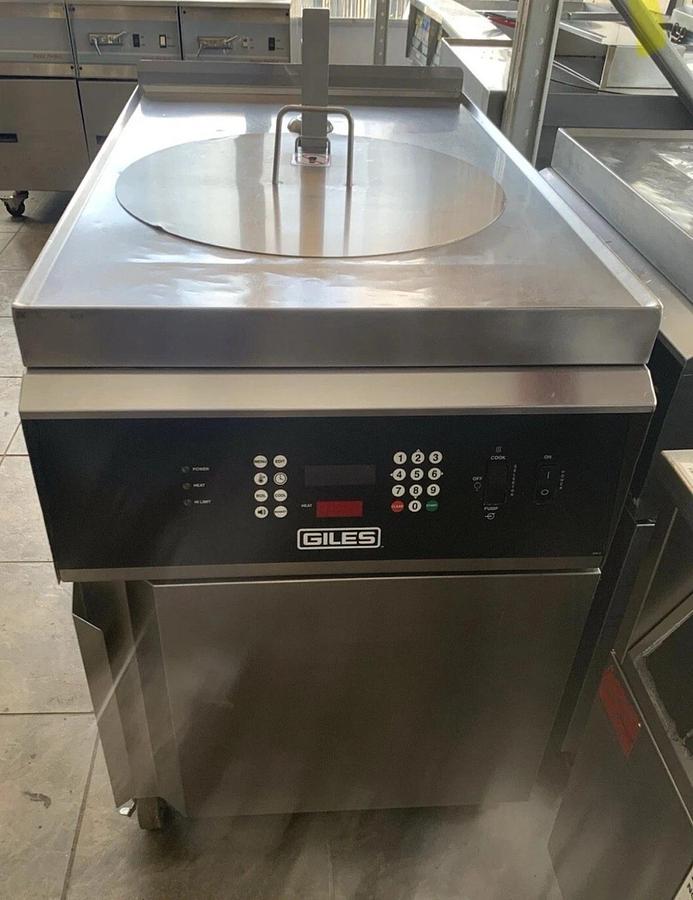 Used GILES Ventless Electric Fryer w/Auto Lift Model GEF-720-VH 208V 3PH GREAT SHAPE!