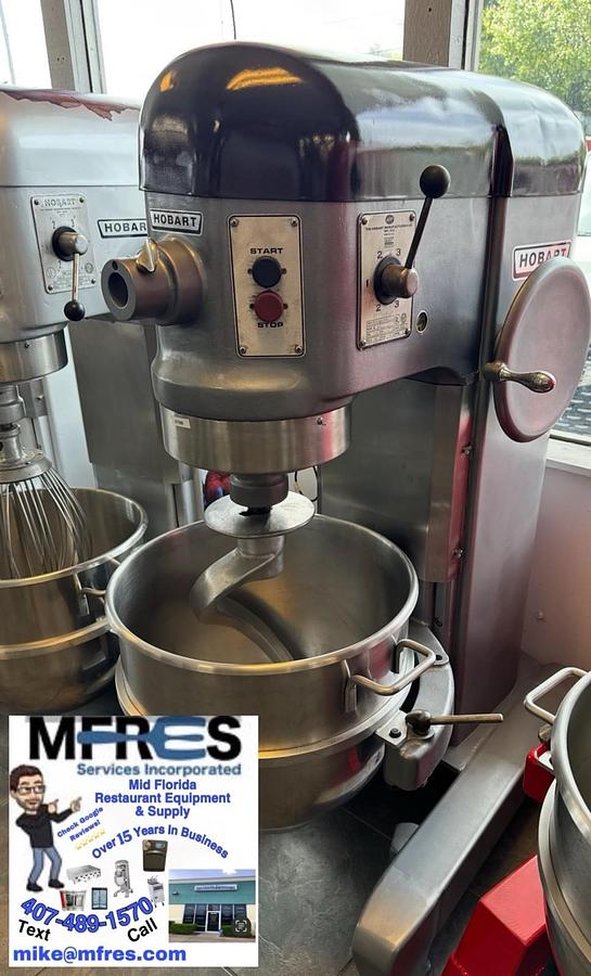 Used HOBART H 600 60 Qt Mixer 1HP 230V  Single Phase Bowl & Hook Included BEAUTIFUL!