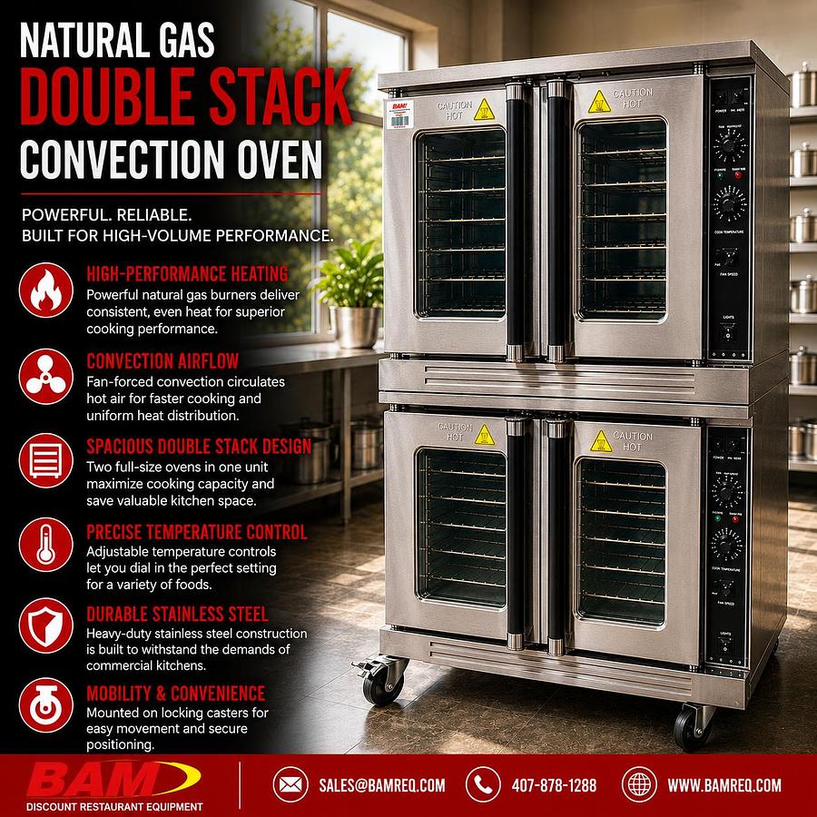 ELITE ECO-2 Natural Gas Double Deck Convection Oven