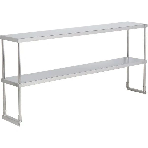 Elite Stainless Steel Double Deck Overshelf - 18" x 72"