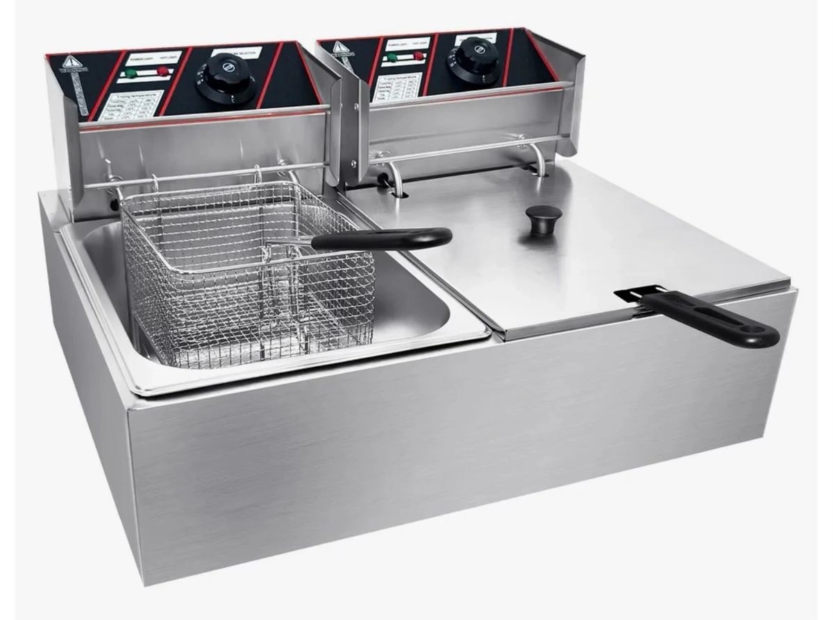 Electric counter top double fryer