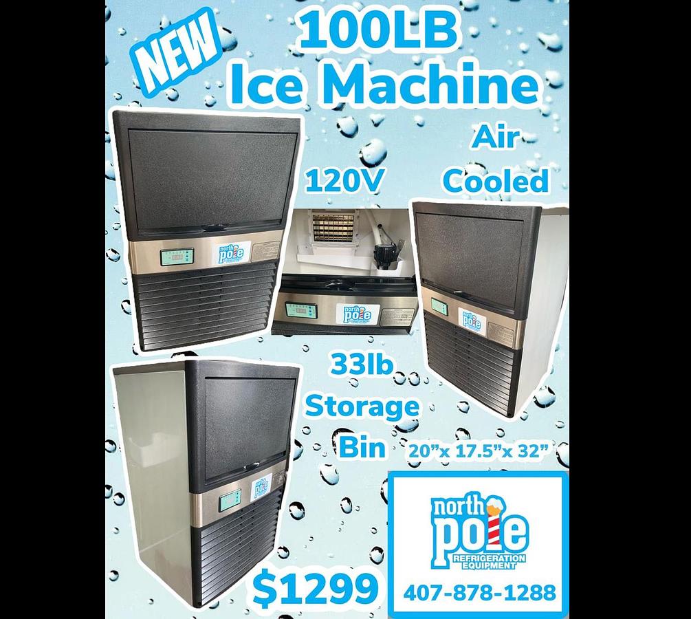Elite Ice Machine 100lbs/24h with 33lbs Storage