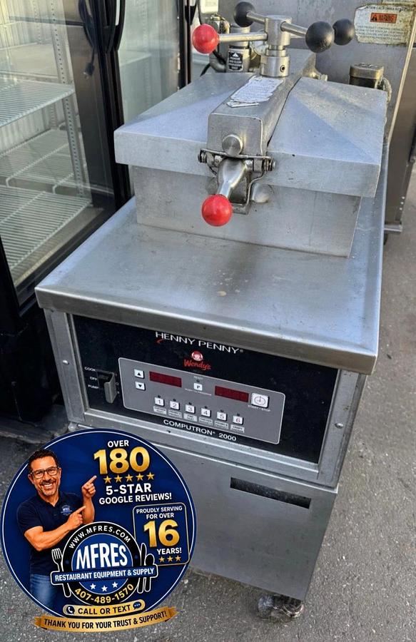 Used 2017 HENNY PENNY PFG-600 NAT GAS PRESSURE FRYER COMPUTRON 2000 VERY NICE SHAPE!