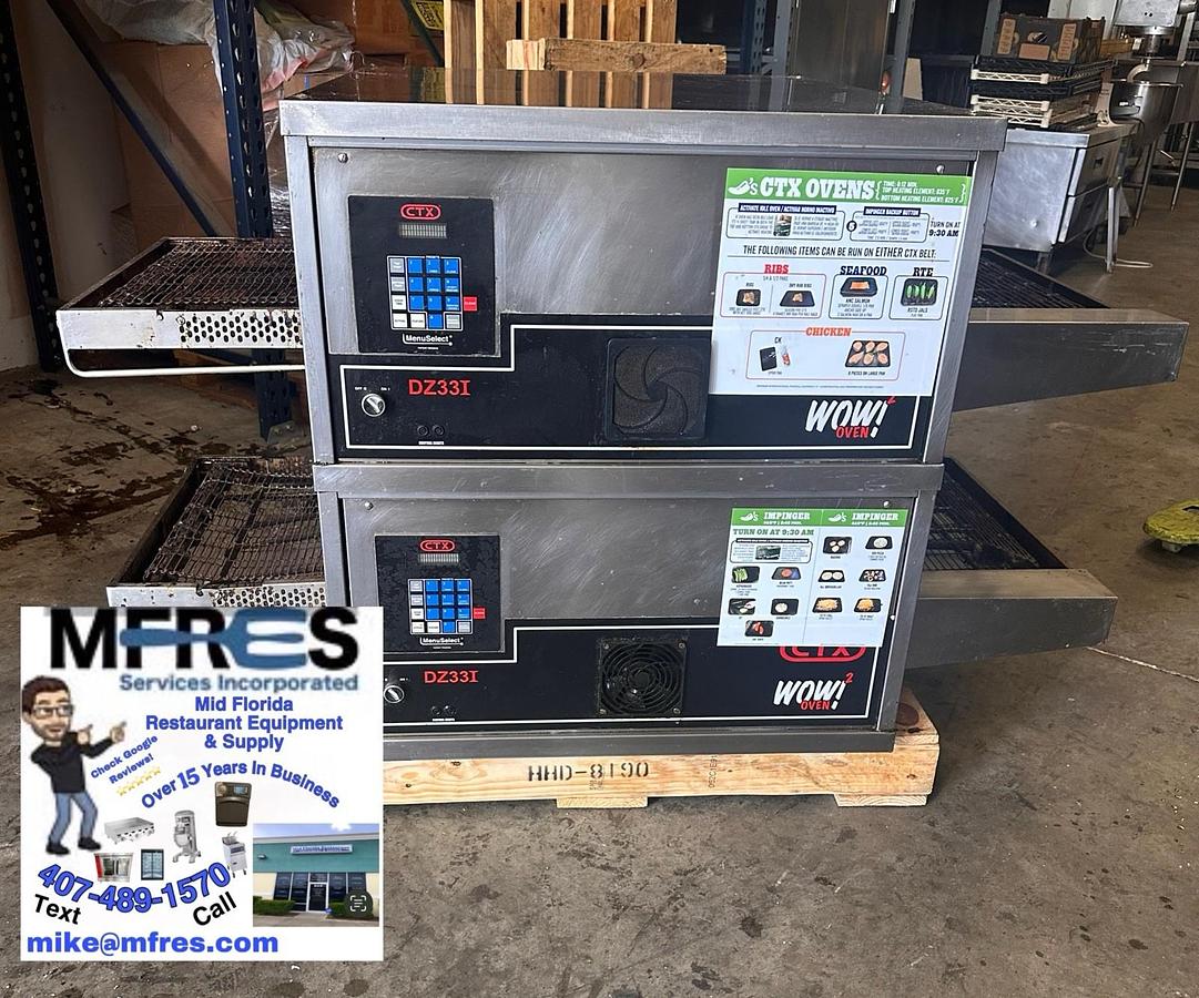 Refurbished 2019 Middleby Marshall CTX DZ33I Electric Pizza Conveyor Oven 208V 1/3 Phase
