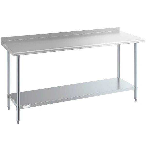 24”x72” 4" Backsplash Stainless Steel Table