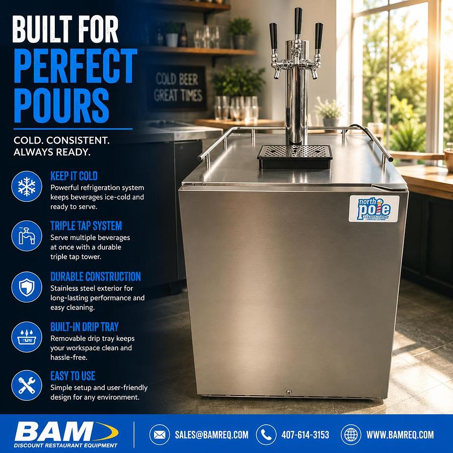 Elite 3 Tap Kegerator