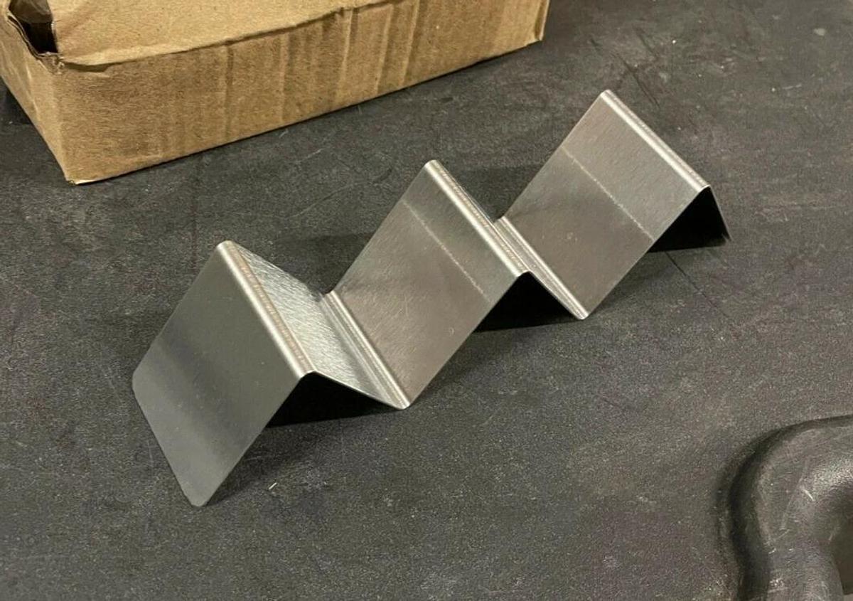 Stainless Steel Taco Holder with 2 or 3 Compartments - 8" x 4" x 2" PACK OF 12