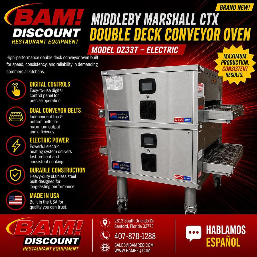 Used Middleby Marshall CTX Double Deck Conveyor Oven