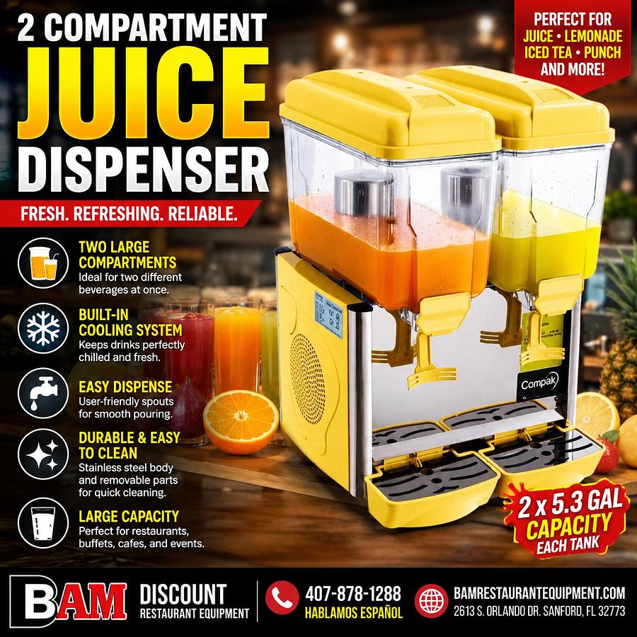 2 Comp Juice Dispenser