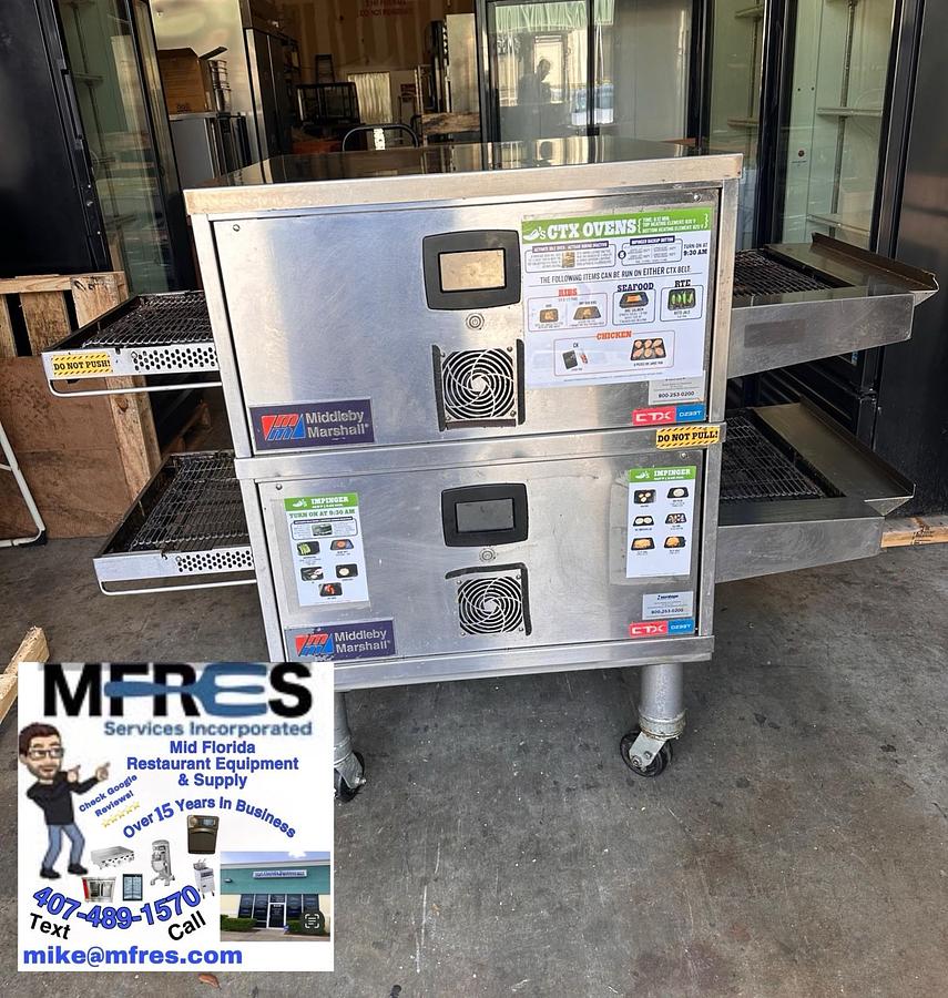 Refurbished 2022 Middleby Marshall CTX DZ33T Electric Pizza Conveyor Oven 208V 1/3 Phase