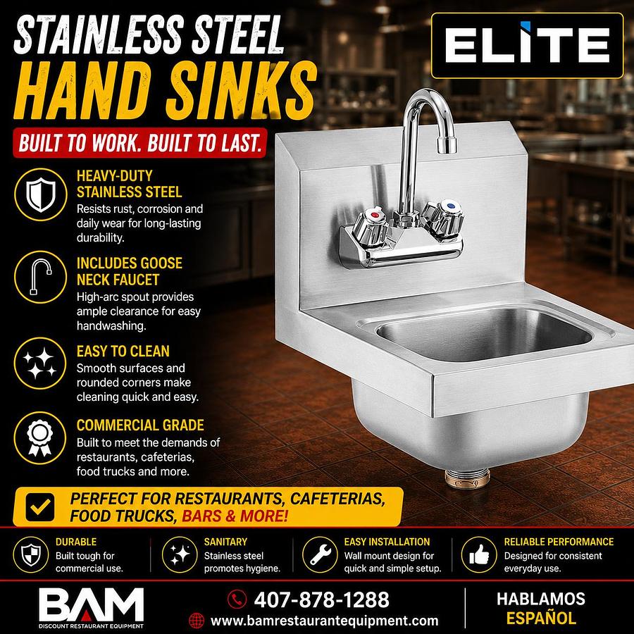 STAINLESS STEEL HAND SINKS