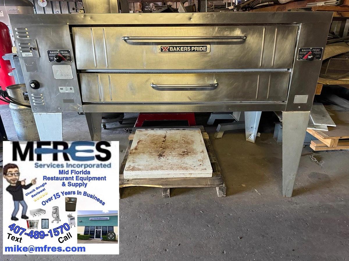 Refurbished BAKERS PRIDE Y600 COMMERCIAL 78"  PIZZA DECK GAS OVEN