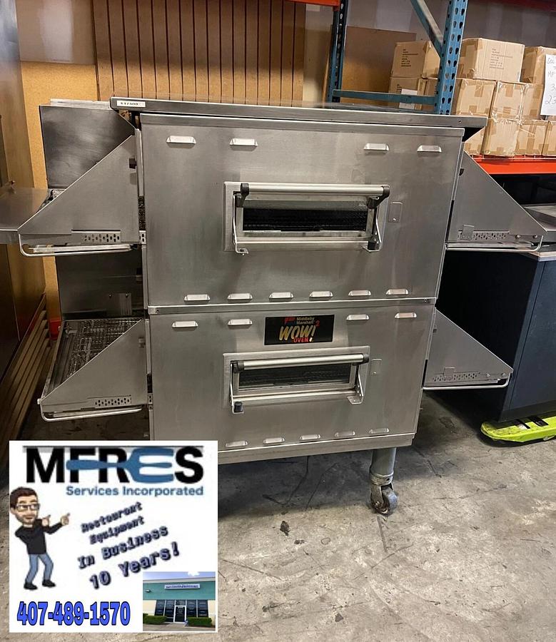 Refurbished 2017 Middleby Marshall PS636G Nat Gas Conveyor Pizza Oven Double Stack WOW NICE!