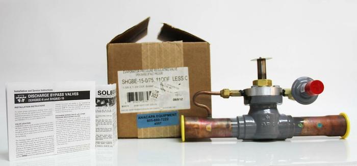 Sporlan Pressure Regulating Valve Discharge Bypass SHGBE-15-0/75 110DF NEW (4597