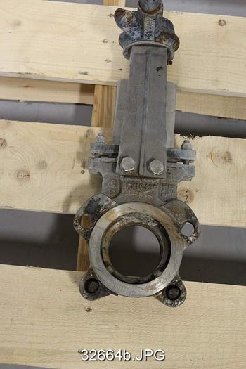 Used Fabri 3" Hand Operated Knife Gate Valve #32664