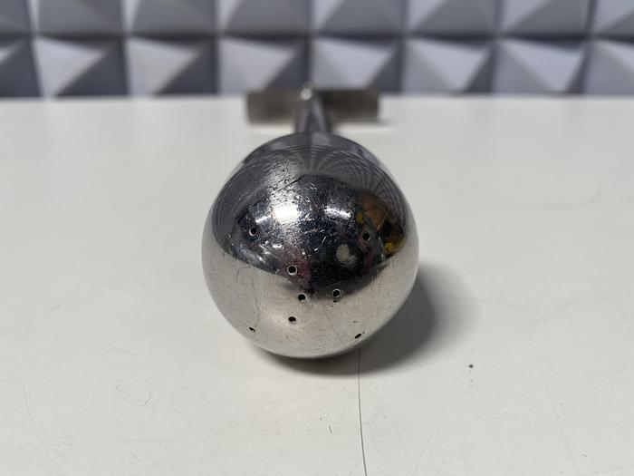 Used Stainless Steel CIP 2" Spray Ball w/ 11" Rod & 1/2" Sanitary Fitting for Tank
