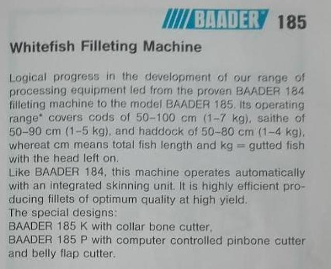 Refurbished Baader B185