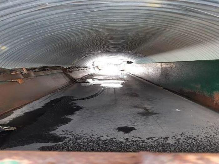 Used 48" WIDE x 70 FOOT LONG FLAT BELT CONVEYOR