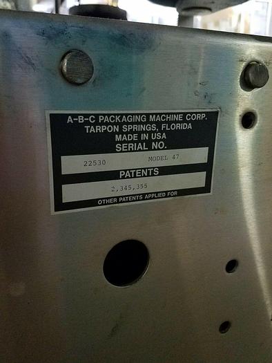 Used ABC PACKAGING HOT GLUE CASE SEALER w/ model 47 compressor an Nordson problue 7