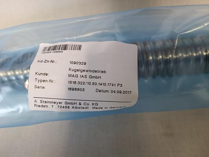 Geschliffener Präzisions Kugelgewindetrieb, D50x10, 1741mm, Steinmeyer, neu