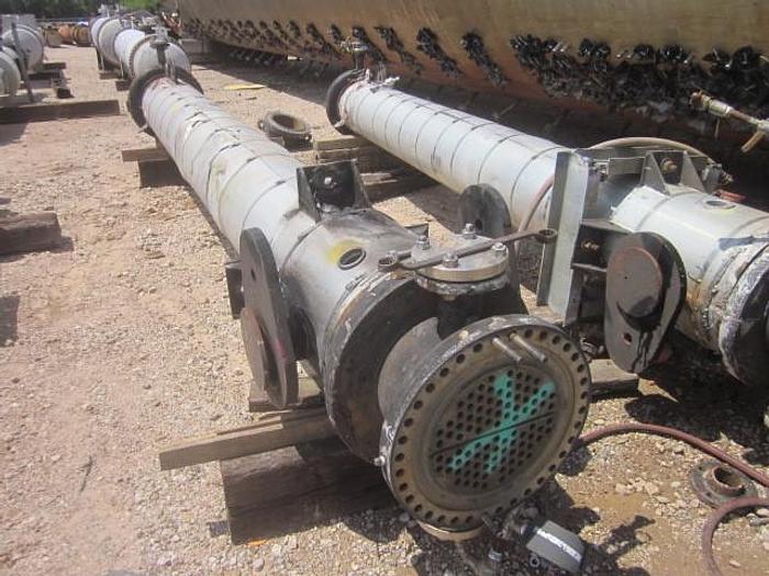 Used Used Southern Heat Exchanger approximately 300 sq ft 304L vertical shell and tube heat exchanger.