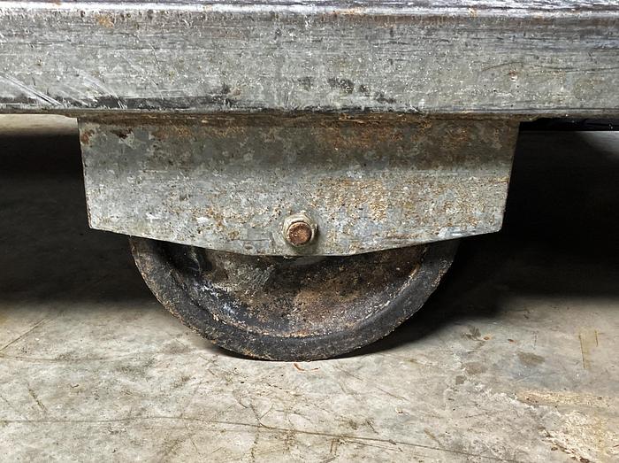 Used Heavy Duty Flatbed Carts, Galvanized, 24"W x 60"D x 14"H, (handle heights 32" or 38")