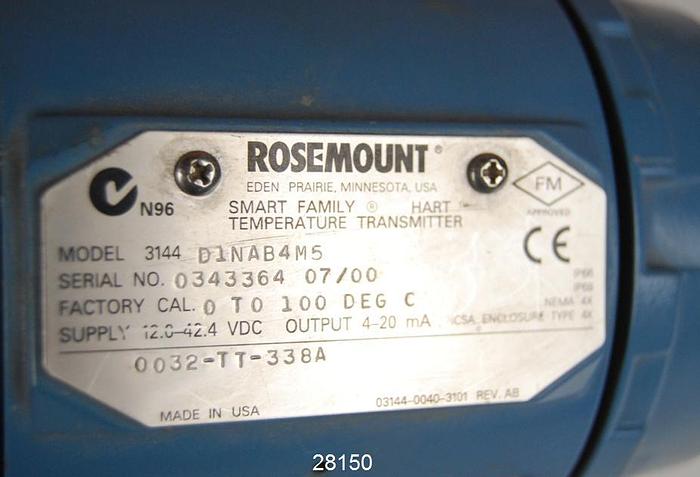 Used Rosemount-3144D1Nab4M5-Temperature Transmit #28150