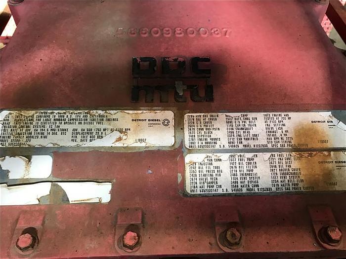 Used 2001 Detroit MTU 12V-2000 DDC Diesel Engine