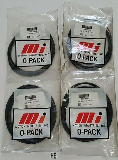 *NEW* LOT OF 4 BAGS (5 Rings/Bag) Motion Industries 153 Buna O-Packs + Warranty!
