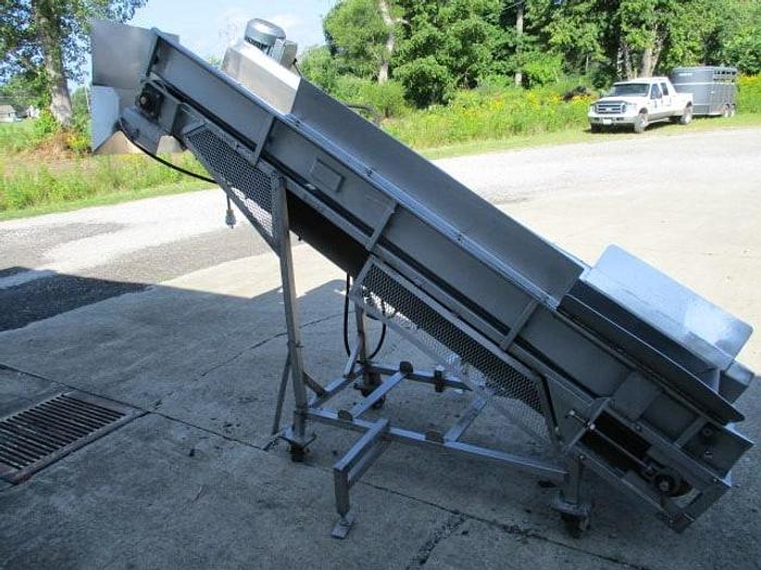 Used KSI Industries Cleated Incline Conveyor; 18"Wx8'L; Md#A2-273