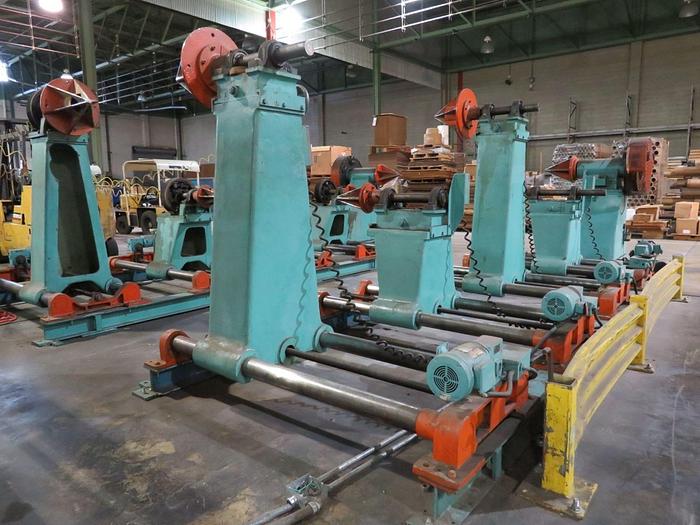 Used 100" CLARK AIKEN SINGLE ROTARY KNIFE SHEETER W/ SHAFTLESS UNWINDS