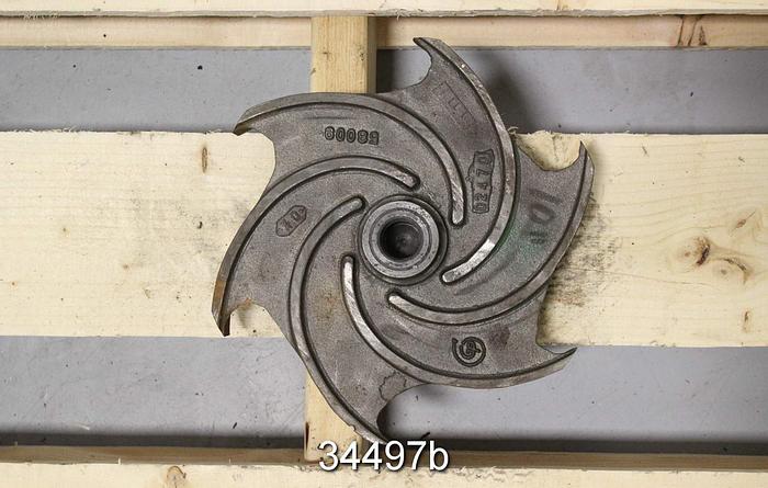 Used Goulds 3196 Impeller, 3x4x10H, 6-Vane, 10" Diameter, Pattern 58009 #34497